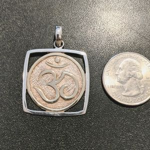 Sterling silver ohm symbol pendant